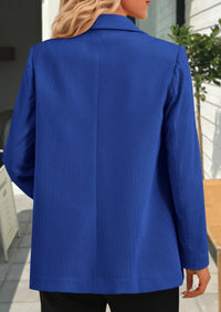 PRETTYGARDEN Women's Winter Corduroy Blazers Jackets Dressy Casual Ribbed Long Sleeve Lapel Fashion Work Business Outerwear