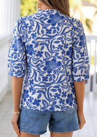 PRETTYGARDEN Women's Summer Floral Blouses Dressy Casual Half Sleeve V Neck Going Out Boho Tops Spring Fashion Clothing
