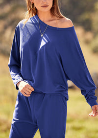 PRETTYGARDEN Women's Fall 2 Piece Lounge Set Long Sleeve Tops Ribbed Pants Spring Matching Sweatsuit Travel Outfits Clothes