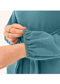 PRETTYGARDEN Womens Fall Elegant Long Lantern Sleeve Short Dress Wedding Guest Crewneck Tie Waist Knit Cocktail Dresses PRETTYGARDEN