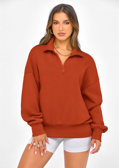 PRETTYGARDEN Womens Half Zip Oversized Sweatshirts Fleece Hoodies Trendy Long Sleeve Pullover Tops Y2k Spring Outfits