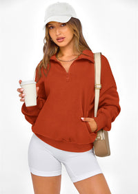 PRETTYGARDEN Womens Half Zip Oversized Sweatshirts Fleece Hoodies Trendy Long Sleeve Pullover Tops Y2k Spring Outfits