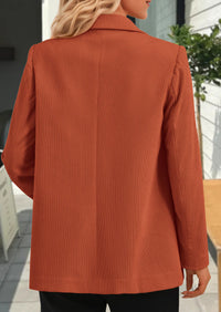 PRETTYGARDEN Women's Winter Corduroy Blazers Jackets Dressy Casual Ribbed Long Sleeve Lapel Fashion Work Business Outerwear