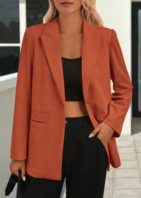 PRETTYGARDEN Women's Winter Corduroy Blazers Jackets Dressy Casual Ribbed Long Sleeve Lapel Fashion Work Business Outerwear