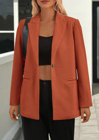 PRETTYGARDEN Women's Winter Corduroy Blazers Jackets Dressy Casual Ribbed Long Sleeve Lapel Fashion Work Business Outerwear