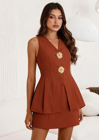 PRETTYGARDEN Womens Summer Sleeveless Blazer Vest Tops Trendy V Neck Button Down Business Casual Suit Vests Waistcoat PRETTYGARDEN