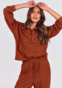 PRETTYGARDEN Women's Fall 2 Piece Lounge Sets Zip Up Sweatshirt Jogger Pants Sweat Track Suits Travel Outfit Winter Clothing