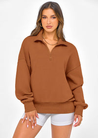 PRETTYGARDEN Womens Half Zip Oversized Sweatshirts Fleece Hoodies Trendy Long Sleeve Pullover Tops Y2k Spring Outfits