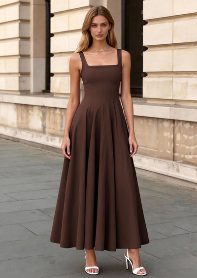 PRETTYGARDEN Cocktail Dresses for Women Formal Summer Sleeveless A Line Long Flowy Spring Wedding Guest Party Midi Dress PRETTYGARDEN