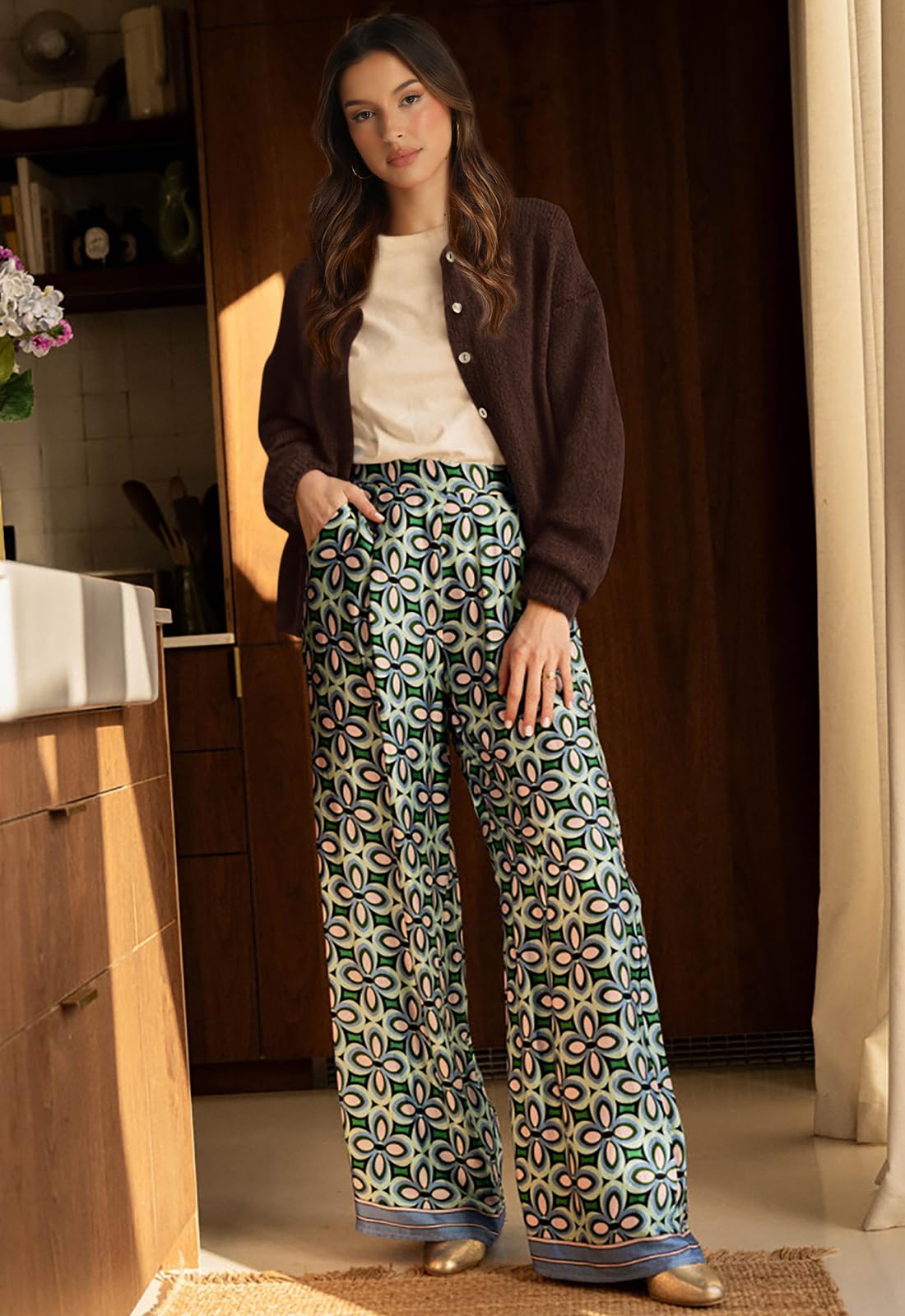 PRETTYGARDEN Long Sleeve Crewneck Button Down Womens Sweaters Fall Open Front Chunky Cardigan Sweaters for Women PRETTYGARDEN