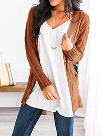 PRETTYGARDEN Women's Open Front Cardigan Sweaters Fall Fashion Button Down Cable Knit Chunky Winter Outerwear Coats