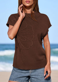 PRETTYGARDEN Women's Spring Sweater Vest Trendy Flower Knit Short Sleeve Cute Pullover Tank Tops Summer Fashion Clothing PRETTYGARDEN