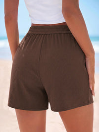 PRETTYGARDEN Flowy Summer Shorts for Women High Waisted Wide Leg Knitted Wide Leg Soft Pajama Shorts Women Vacation Outfits PRETTYGARDEN