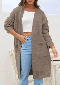 PRETTYGARDEN Fall Long Sleeve Cardigan Sweaters for Women Trendy Winter Open Front Loose Knitted Cardigans with Pockets