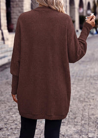 PRETTYGARDEN Batwing Long Sleeve Lightweight Cardigan Sweaters for Women Batwing Sleeve Long Cardigans Loose Fit Soft Ribbed Knit Light Weight Sweater Early Fall Fashion Streetwear Travel Outfits