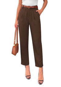 PRETTYGARDEN Womens Dress Pants Summer 2026 Work Clothes Tapered High Waisted Trousers Slacks Pockets Business Casual Outfits