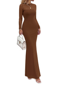 PRETTYGARDEN Women's Formal Mesh Sheer Long Sleeve Maxi Dress | Slimming Mermaid Bodycon Long Dresses, Sexy Elegant Wedding Guest Cocktail Holiday Party Dress, Fall Date Night Outfits