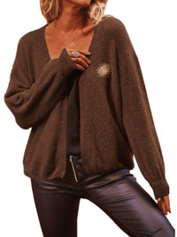 PRETTYGARDEN Women's Soft Fuzzy Cardigan Oversized Open Front Knit Sweaters