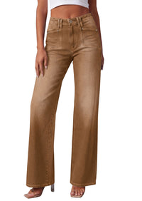 PRETTYGARDEN High Waisted Wide Leg Jeans for Women 2026 Trendy Baggy Straight Leg Stretchy Summer Denim Pants with Pockets