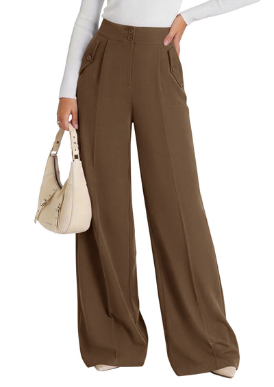 PRETTYGARDEN Women's Wide Leg Work Dress Pants Trousers