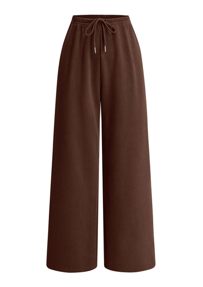 PRETTYGARDEN Womens Wide Leg Sweatpants Fleece Lounge Pants | Elastic Drawstring Waist,Baggy Jogger Yoga Sweat pants,Pockets,Fall Winter Clothes,Loose Daily Casual & Loungewear Trousers