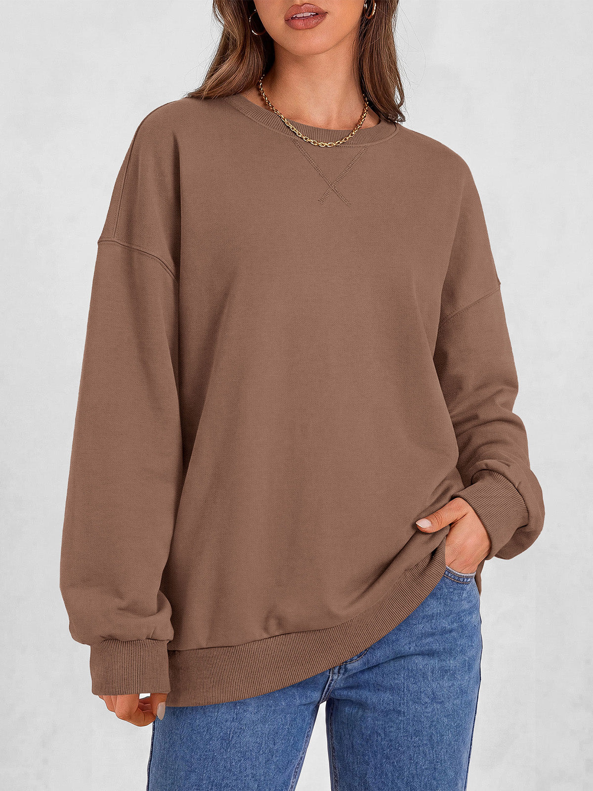 Classic Crewneck Ruched Waist Tee Shirts, Casual Fitted Cute Top, Soft Basic Layering, Y2k Fall Outfits, Fashion Clothing
