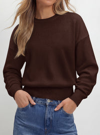 PRETTYGARDEN Womens Crewneck Long Sleeve Fall Sweaters  | Cinched Waist, Loose Fit, Knit Pullover Tops, Ribbed Hem, Basic Work Sweaters, Trendy Fall Outfits, Winter Layering Clothing