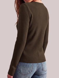 PRETTYGARDEN Long Sleeve Button Front Cardigan Sweaters for Women Fall Tops | Crewneck Ribbed Knit Sweater, Soft Short Cardigans, Business Casual Office Work Tops, Date Night Fashion Clothing Outfits