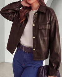 PRETTYGADEN Women's Faux Leather Jacket Fall Fashion Button Down Winter Coats Motorcycle Bomber Jackets Outerwear 2026
