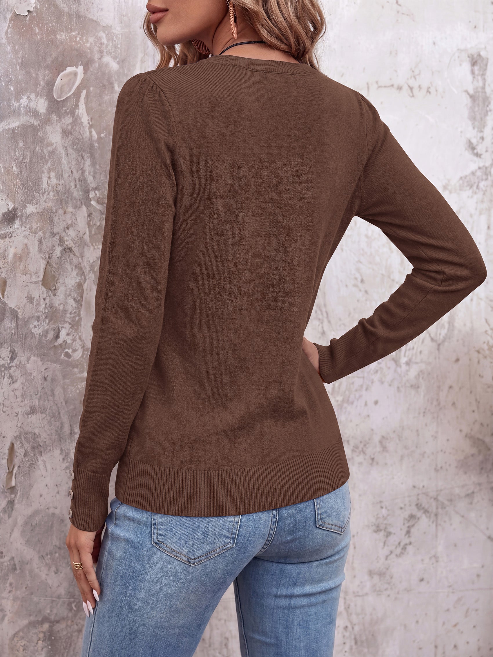 PRETTYGARDEN Womens Sweaters Long Sleeve Lightweight Knit Pullover Tops Crewneck Button Cuff Dressy Casual Fall Outfits 2026