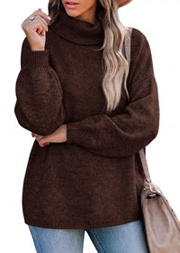 PRETTYGARDEN Women's Winter Turtleneck Sweaters Oversized Warm Pullover  Cozy Chunky Knit Sweater, Long Sleeve Tunic, Loose Fit Dressy Casual Tops, Trendy Fall Fashion Clothing, Holiday Outfits