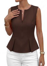 PRETTYGARDEN Women's 2026 Summer Vest Tops Business Casual Going Out Outfits Sleeveless Zip Up Dressy Tank Top Suit Waistcoat PRETTYGARDEN