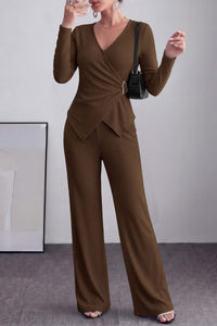 PRETTYGARDEN Women Fall 2 Piece LoungeWear Pant Sets