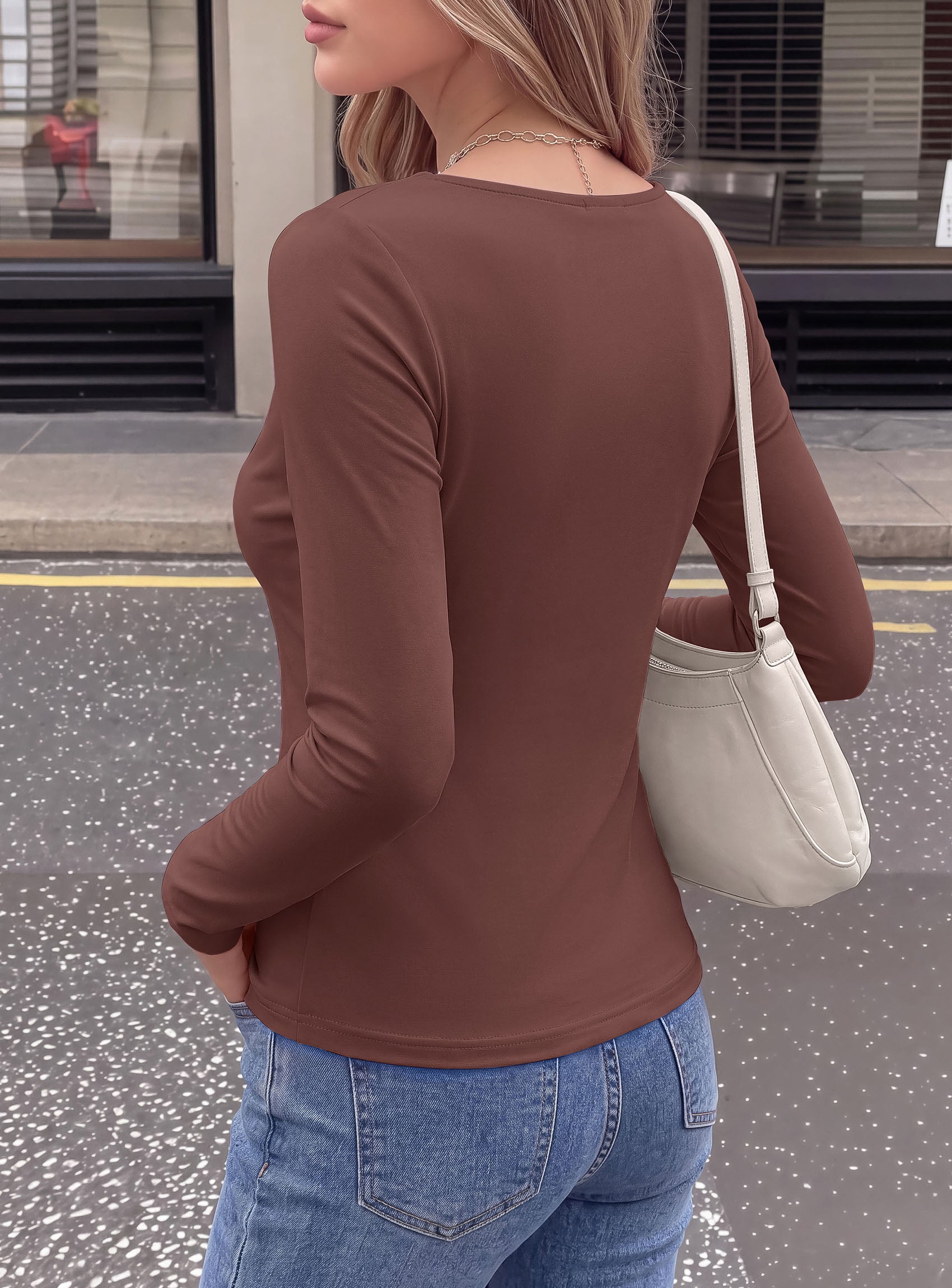 PRETTYGARDEN Cowl Neck Tops for Women Fashion Long Sleeve Shirt  Comfy Ruched Shirts, Soft Lightweight Knit, Chic Cowl Neck Top, Casual Going Out Outfits, Fall Winter Trendy Clothes