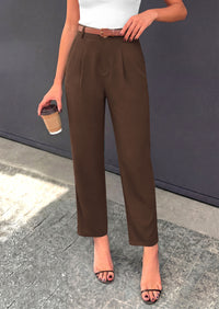 PRETTYGARDEN Womens Dress Pants Summer 2026 Work Clothes Tapered High Waisted Trousers Slacks Pockets Business Casual Outfits