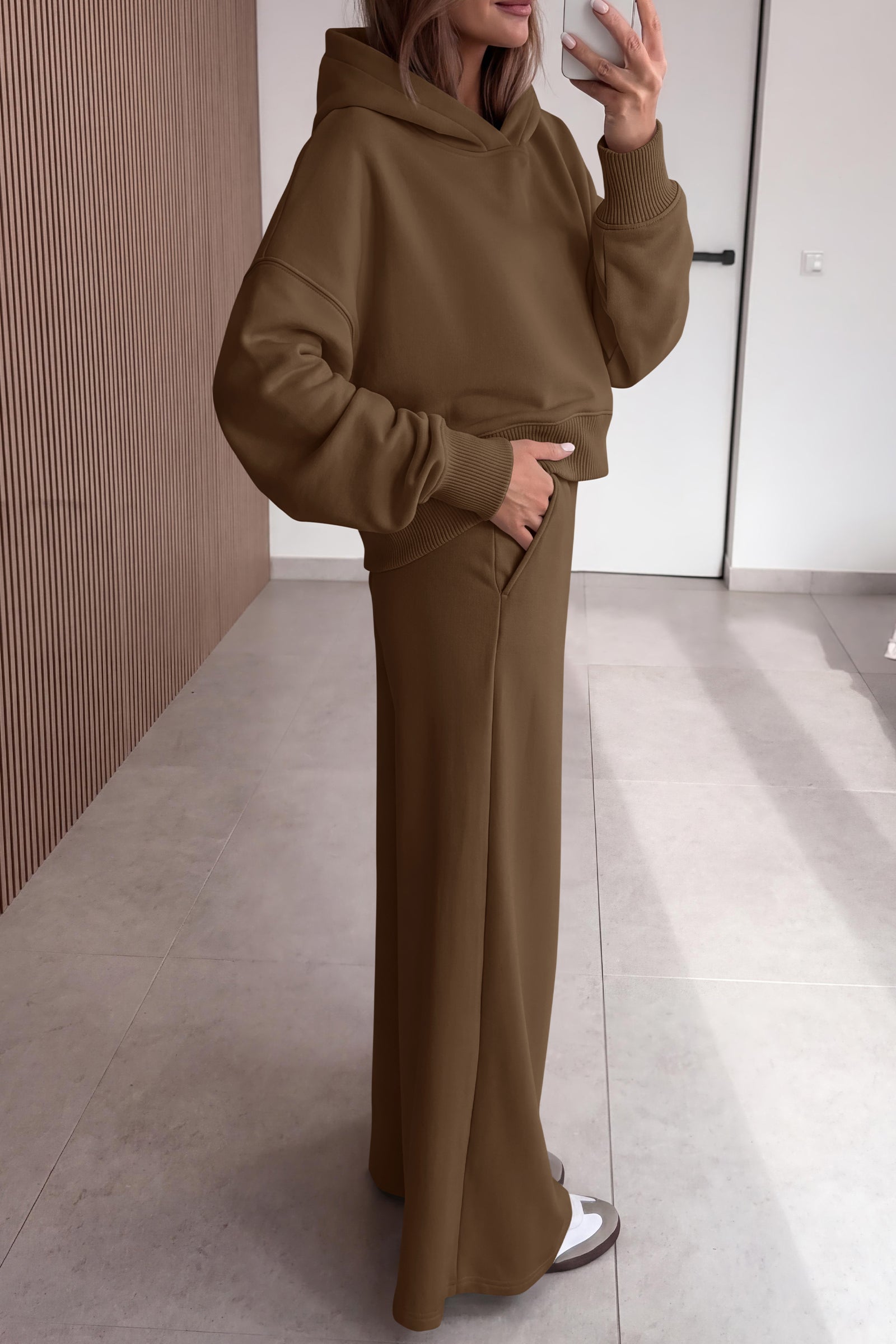 PRETTYGARDEN Women 2 Piece Lounge Sets Long Sleeve Hoodies Wide Leg Sweatpants Sweatsuits Workout Set Fall Outfits 2026