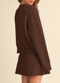 PRETTYGARDEN 2 Piece Sets For Women Sweater Mini Skirt Set