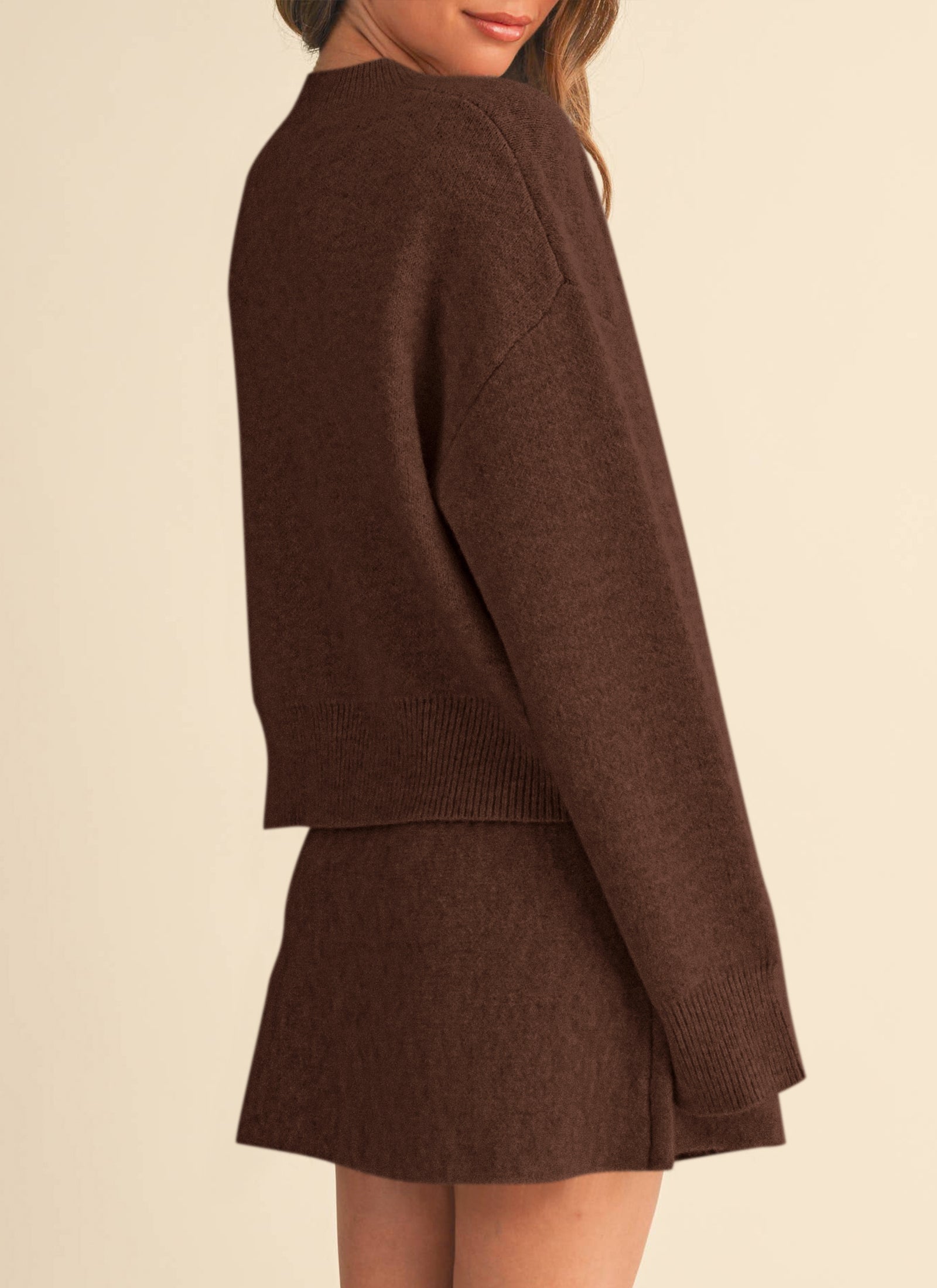 PRETTYGARDEN 2 Piece Sets For Women Sweater Mini Skirt Set