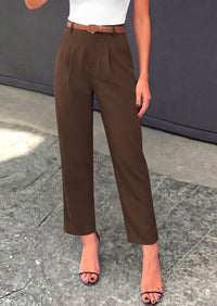 PRETTYGARDEN Womens Dress Pants Summer 2026 Work Clothes Tapered High Waisted Trousers Slacks Pockets Business Casual Outfits