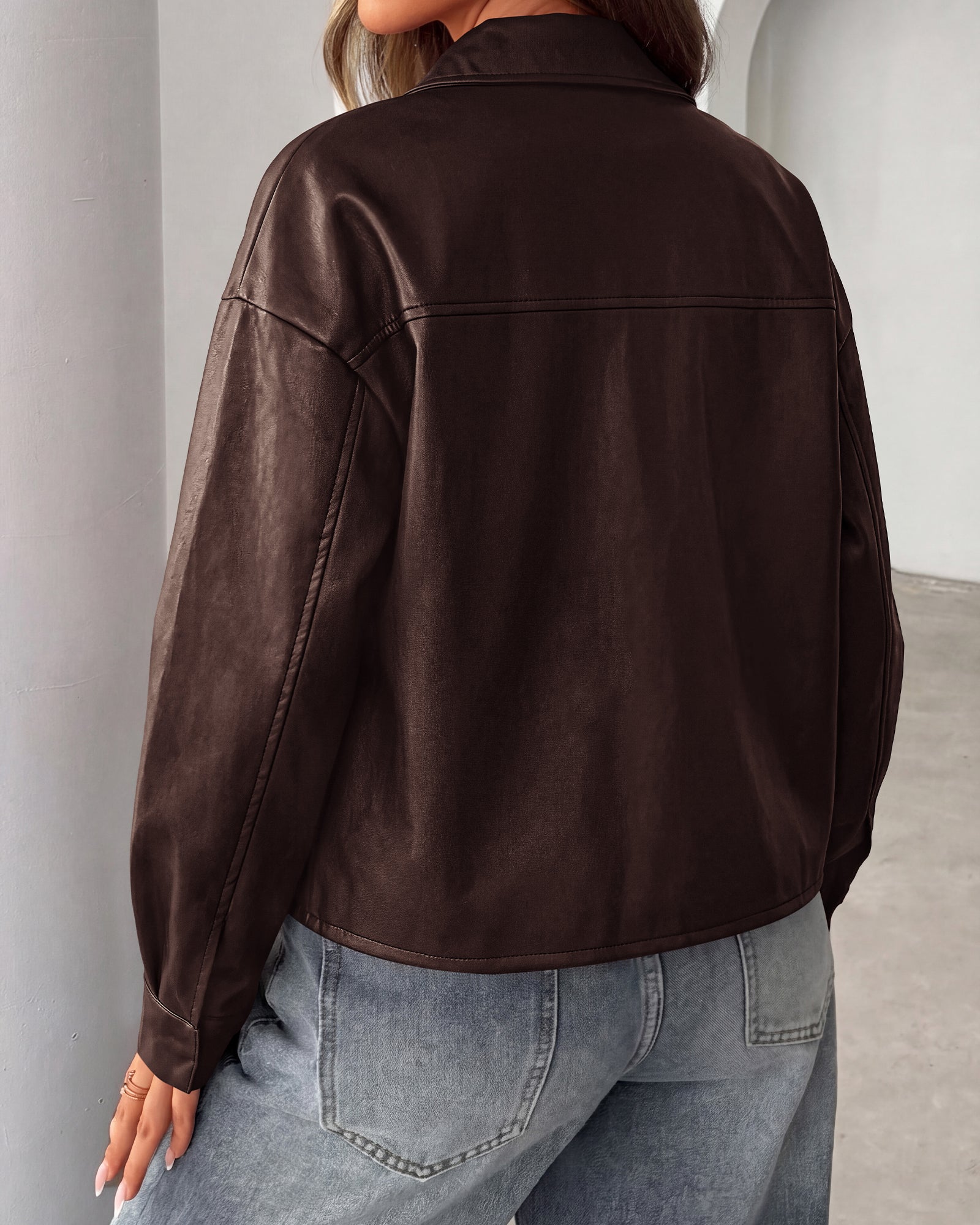 PRETTYGADEN Women's Faux Leather Jacket Fall Fashion Button Down Winter Coats Motorcycle Bomber Jackets Outerwear 2026