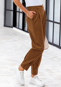 PRETTYGARDEN Womens Dress Pants Business Casual Trendy High Waisted Ankle Length Dressy Trousers Slacks Work Clothes