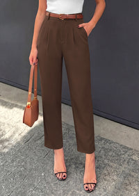PRETTYGARDEN Womens Dress Pants Summer 2026 Work Clothes Tapered High Waisted Trousers Slacks Pockets Business Casual Outfits