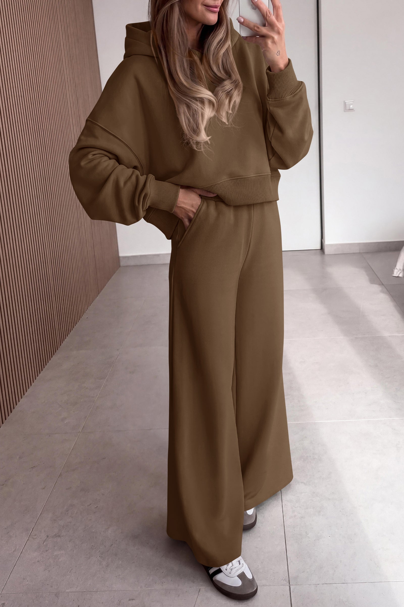 PRETTYGARDEN Women 2 Piece Lounge Sets Long Sleeve Hoodies Wide Leg Sweatpants Sweatsuits Workout Set Fall Outfits 2026