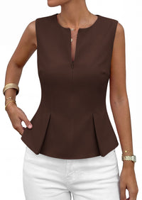 PRETTYGARDEN Women's 2026 Summer Vest Tops Business Casual Going Out Outfits Sleeveless Zip Up Dressy Tank Top Suit Waistcoat PRETTYGARDEN