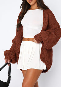 PRETTYGARDEN Cardigan Sweaters for Women Trendy Fall Fashion Long Sleeve Chunky Knit Cardigans Winter Clothing Outfits