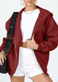 PRETTYGARDEN Women's Zip Up Y2K Hoodies Casual Long Sleeve Sweatshirts Fall Spring Track Jackets with Pockets