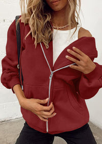 PRETTYGARDEN Women's Zip Up Y2K Hoodies Casual Long Sleeve Sweatshirts Fall Spring Track Jackets with Pockets