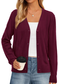 PRETTYGARDEN Women's Soft Winter Cardigan Sweaters Lightweight Knit Button Up Shrug Fall Sweater Tops PRETTYGARDEN
