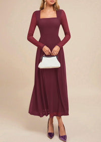 PRETTYGARDEN Women's Flowy Maxi Mesh Fall Cocktail Wedding Guest Dresses