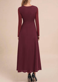 PRETTYGARDEN Women's Flowy Maxi Mesh Fall Cocktail Wedding Guest Dresses